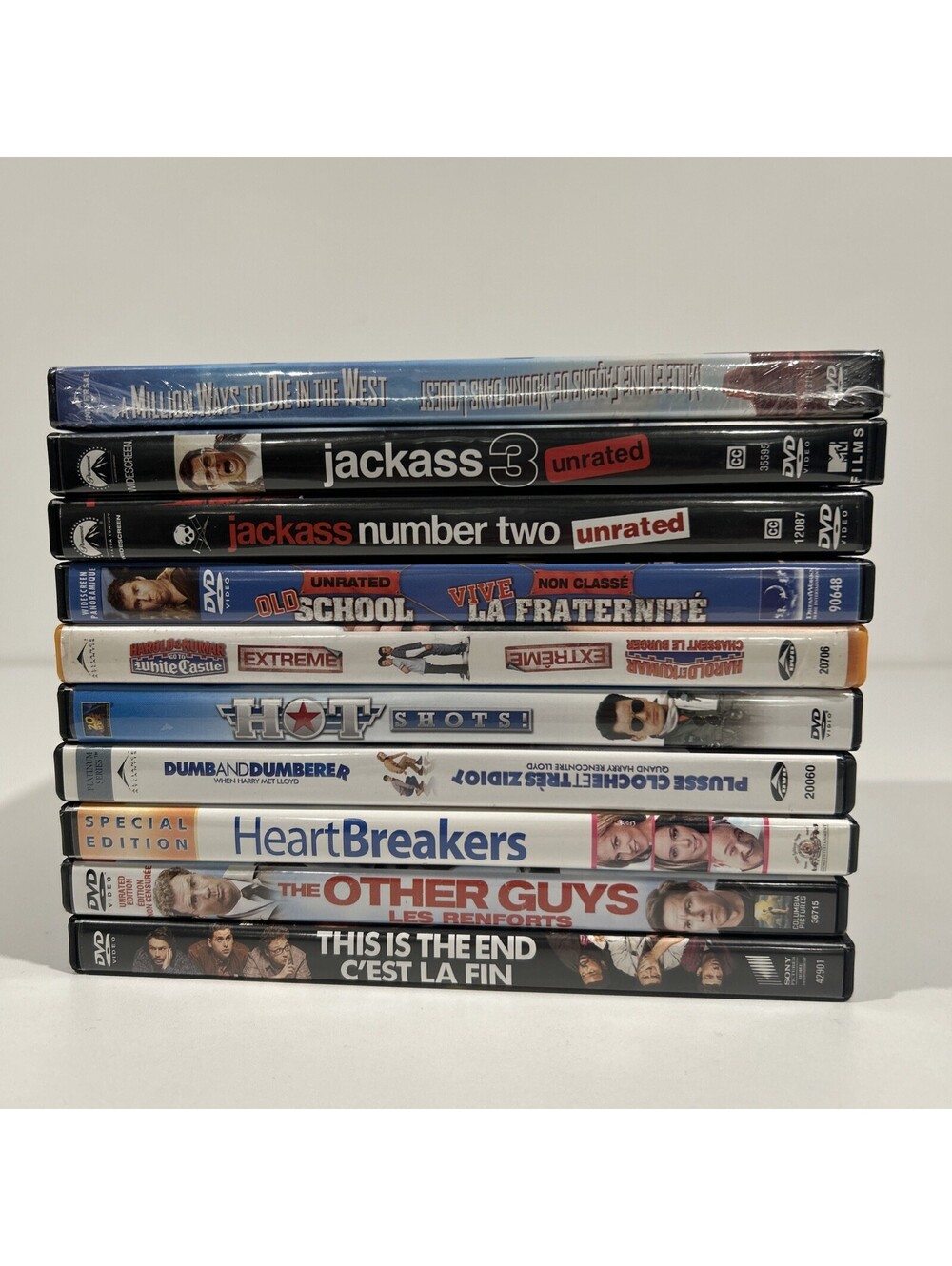Comedy Movie DVD Lot 10 Jackass Old School Dumb & Dumber The Other Guys